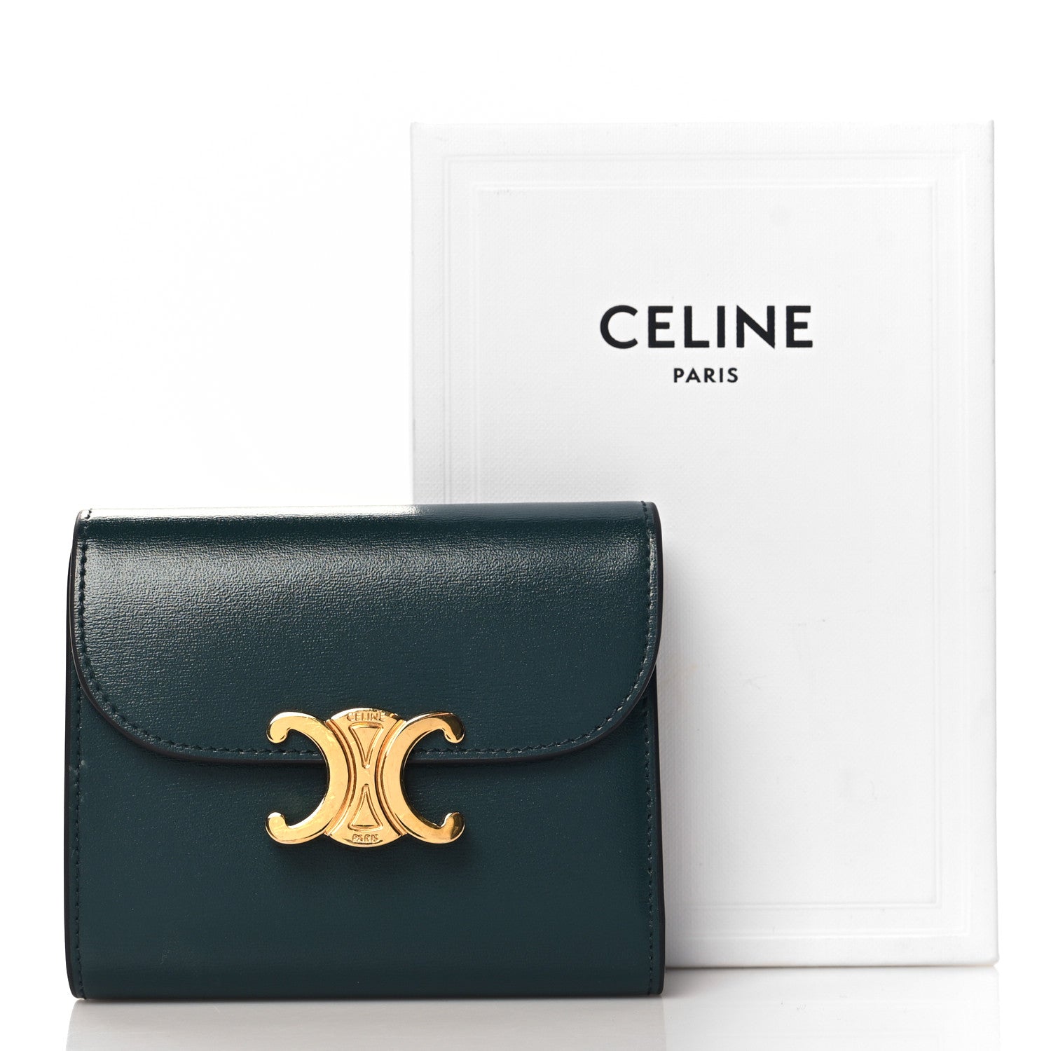 Celine Shiny Calfskin Small Triomphe Wallet Amazone 8 of 8