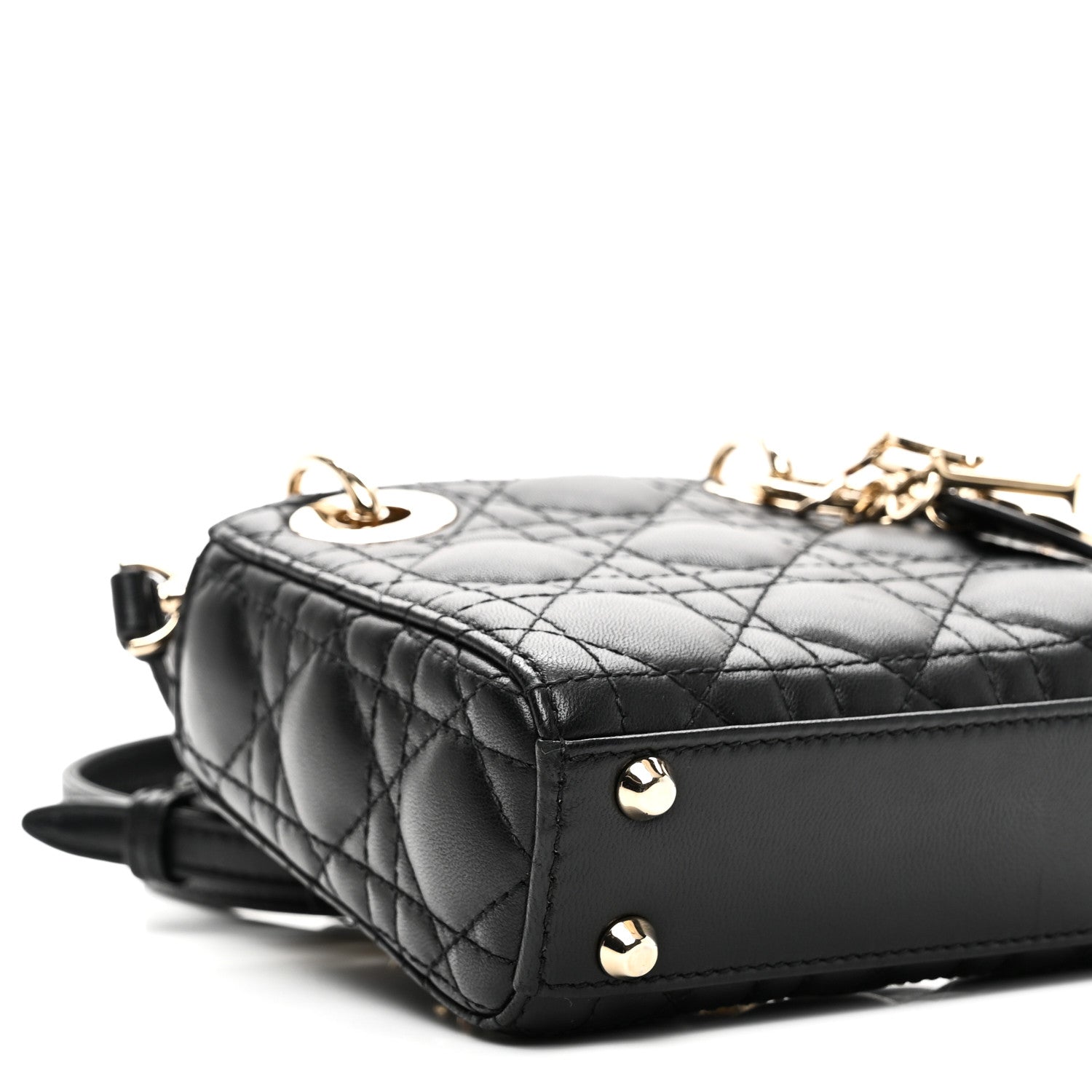 合馬公式アカウント1 A1 Christian Dior レディース Christian Dior Lambskin Cannage Micro Lady Dior Black 1876236
