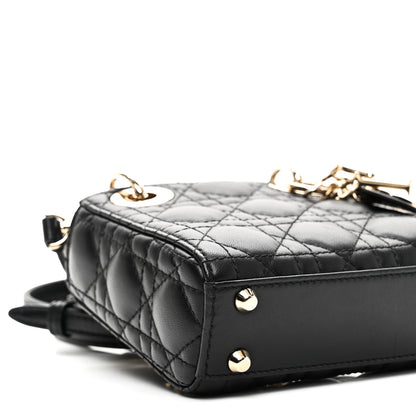 Christian Dior Lambskin Cannage Micro Lady Dior Black 8 of 9