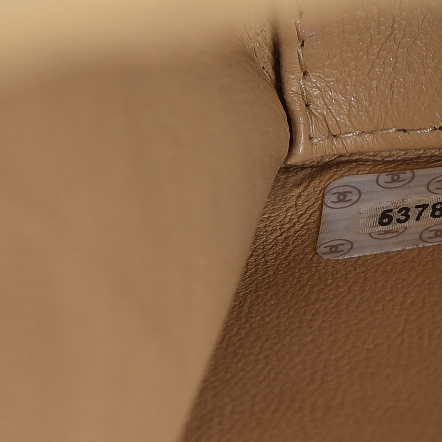 Chanel Caviar Stitched Jumbo Single Flap Beige 17 of 17