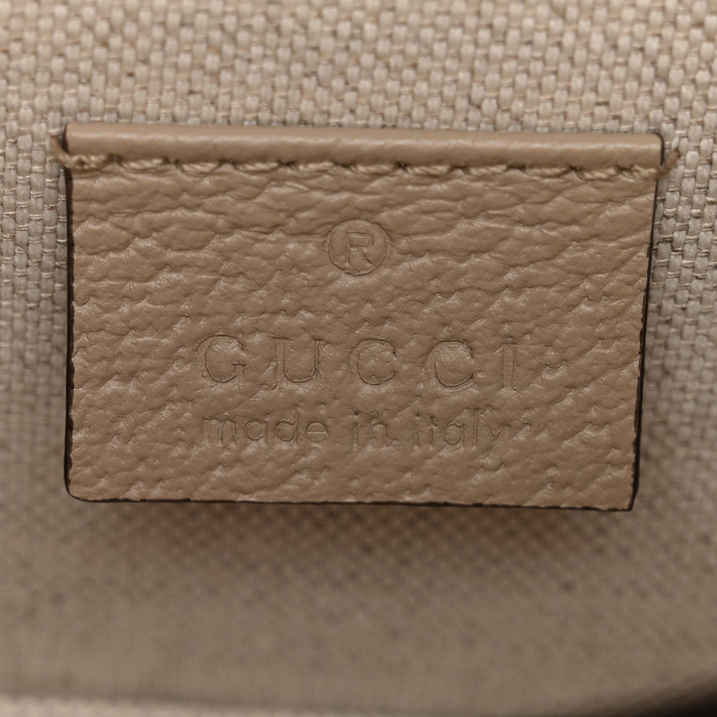 GG Supreme Monogram Textured Dollar Calfskin Mini Horsebit 1955 Shoulder Bag Beige Mystic White Oatmeal