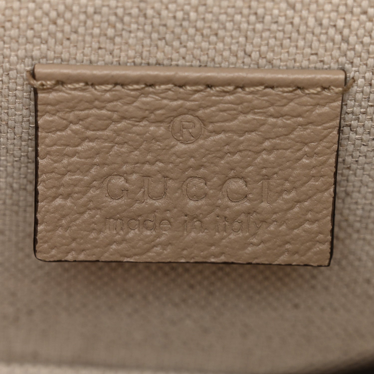 Gucci GG Supreme Monogram Textured Dollar Calfskin Mini Horsebit 1955 Shoulder Bag Beige Mystic White Oatmeal 6 of 11