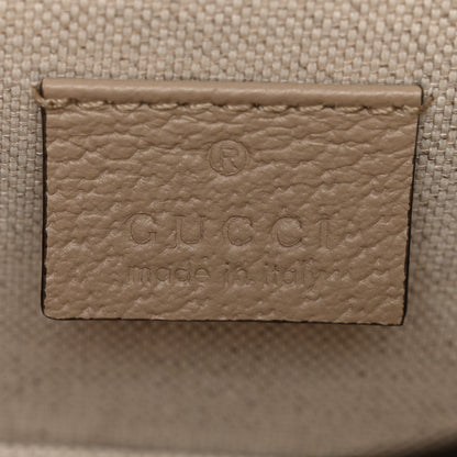 Gucci GG Supreme Monogram Textured Dollar Calfskin Mini Horsebit 1955 Shoulder Bag Beige Mystic White Oatmeal 6 of 11