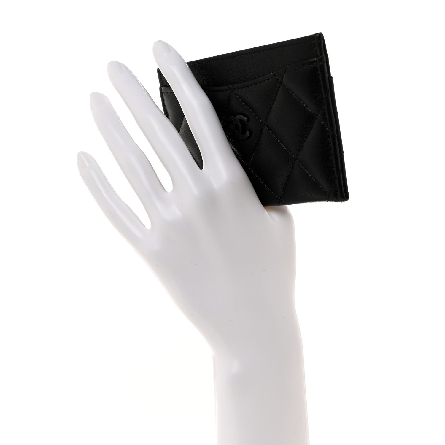 Chanel Lambskin Quilted Card Holder So Black 2 of 8