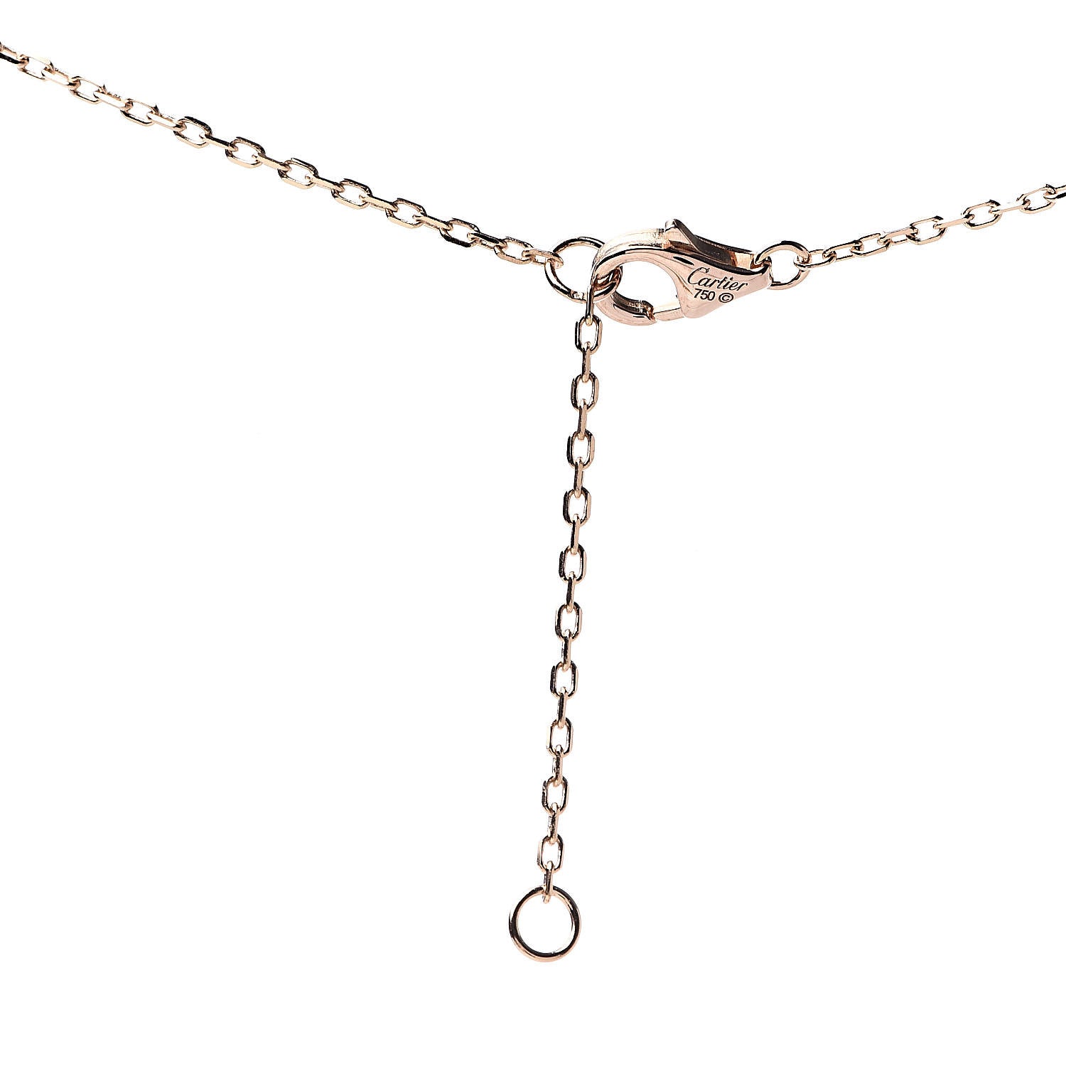 Cartier 18K Pink Yellow White Gold Trinity Heart Necklace 5 of 5