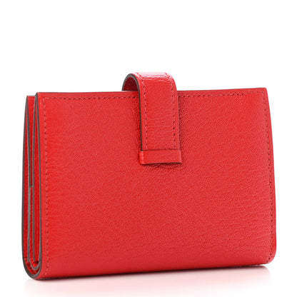 Hermes Chevre Mysore Mini Bearn Wallet Rouge De Coeur 2 of 4