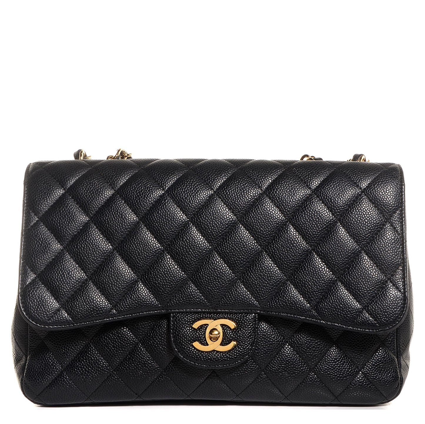 Caviar Jumbo Single Flap Black