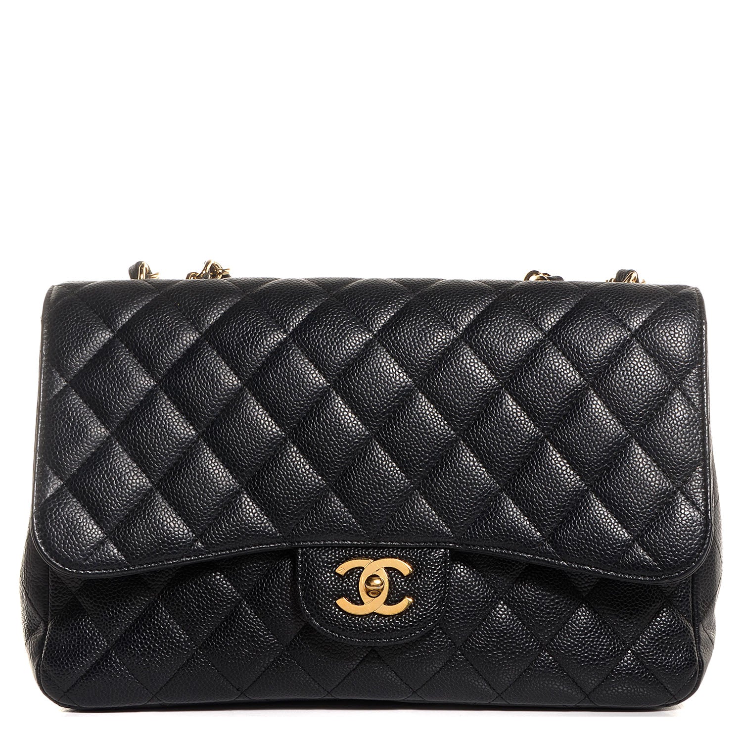 Chanel Caviar Jumbo Single Flap Black 1 of 7