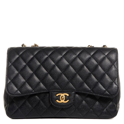 Chanel Caviar Jumbo Single Flap Black 1 of 7