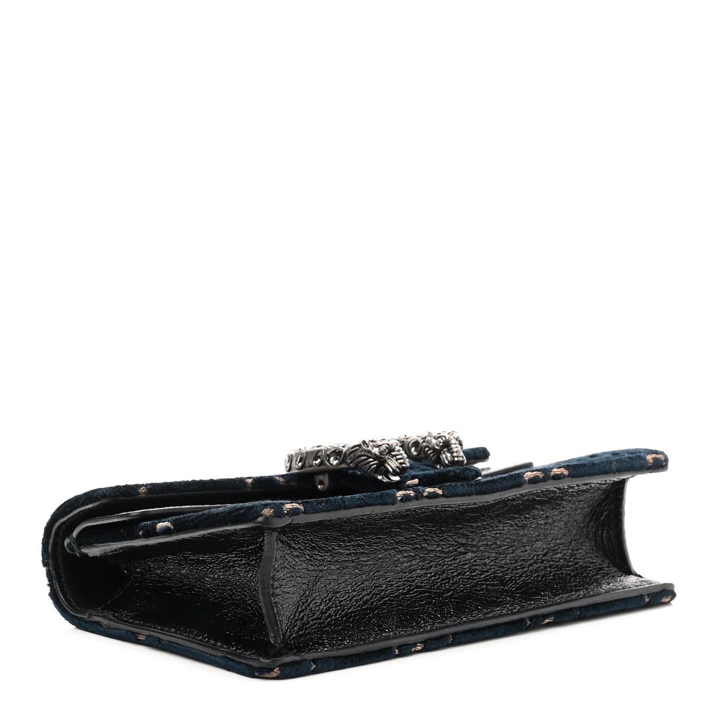 Velvet GG Monogram Super Mini Dionysus Shoulder Bag Blue Beige Black