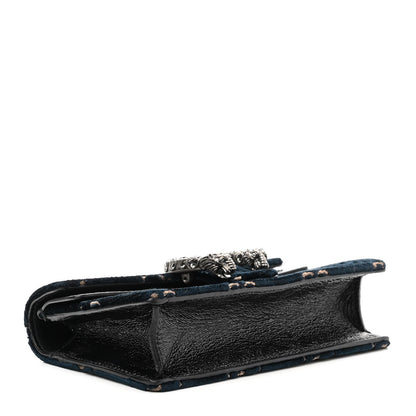 Gucci Velvet GG Monogram Super Mini Dionysus Shoulder Bag Blue Beige Black 4 of 9