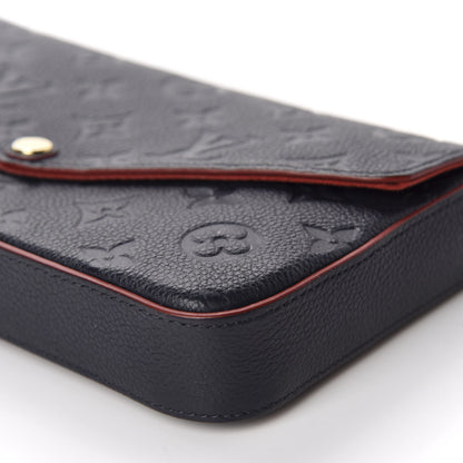 Louis Vuitton Empreinte Pochette Felicie Chain Wallet Marine Rouge 7 of 16