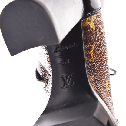 Louis Vuitton Patent Calfskin Monogram Star Trail Ankle Boots 39 Black 8 of 11