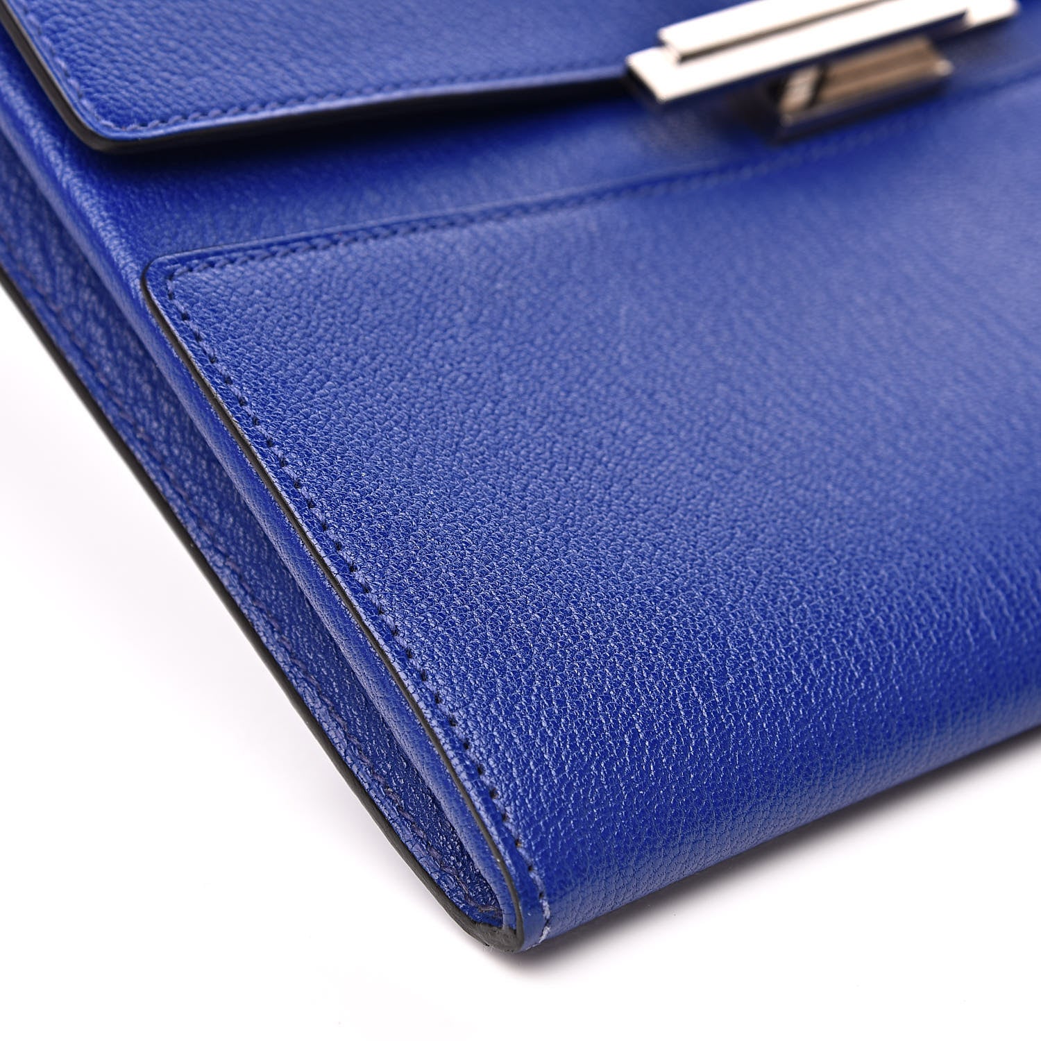 Hermes Chevre Mysore Cinhetic Clutch Bleu Electrique 8 of 12