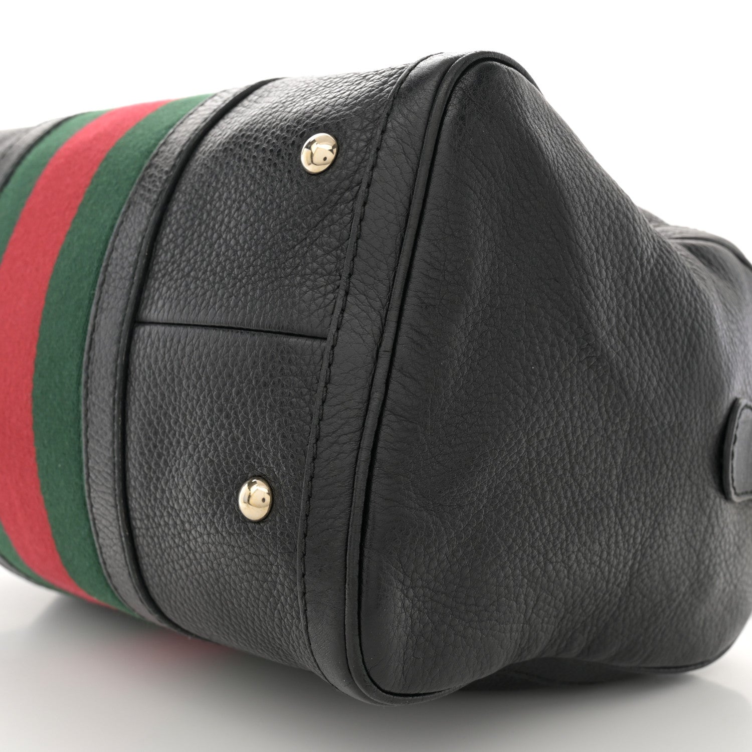Gucci Calfskin Vintage Web Medium Boston Black 11 of 17