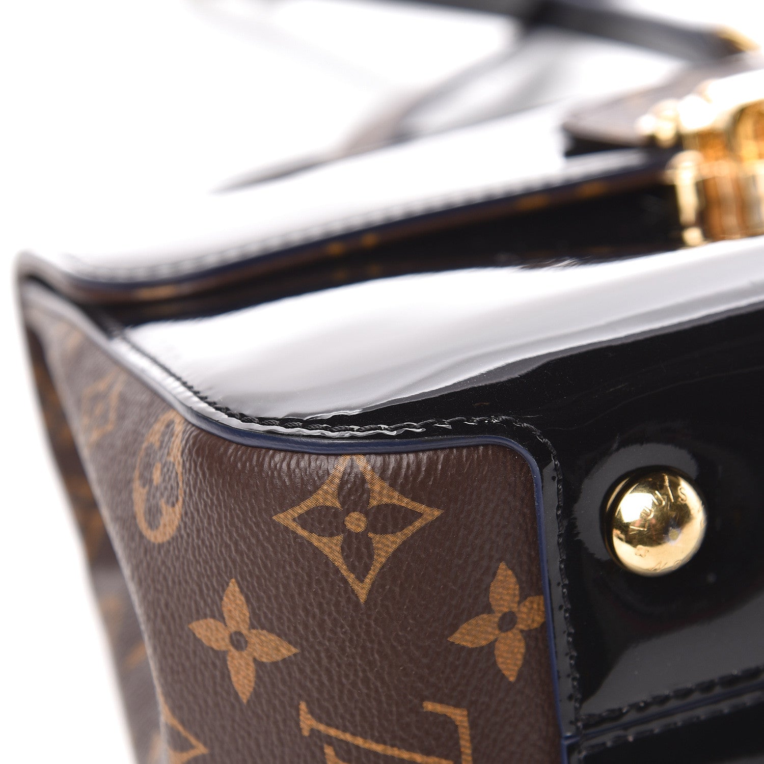 Louis Vuitton Patent Calfskin Monogram Cherrywood PM Black 7 of 11