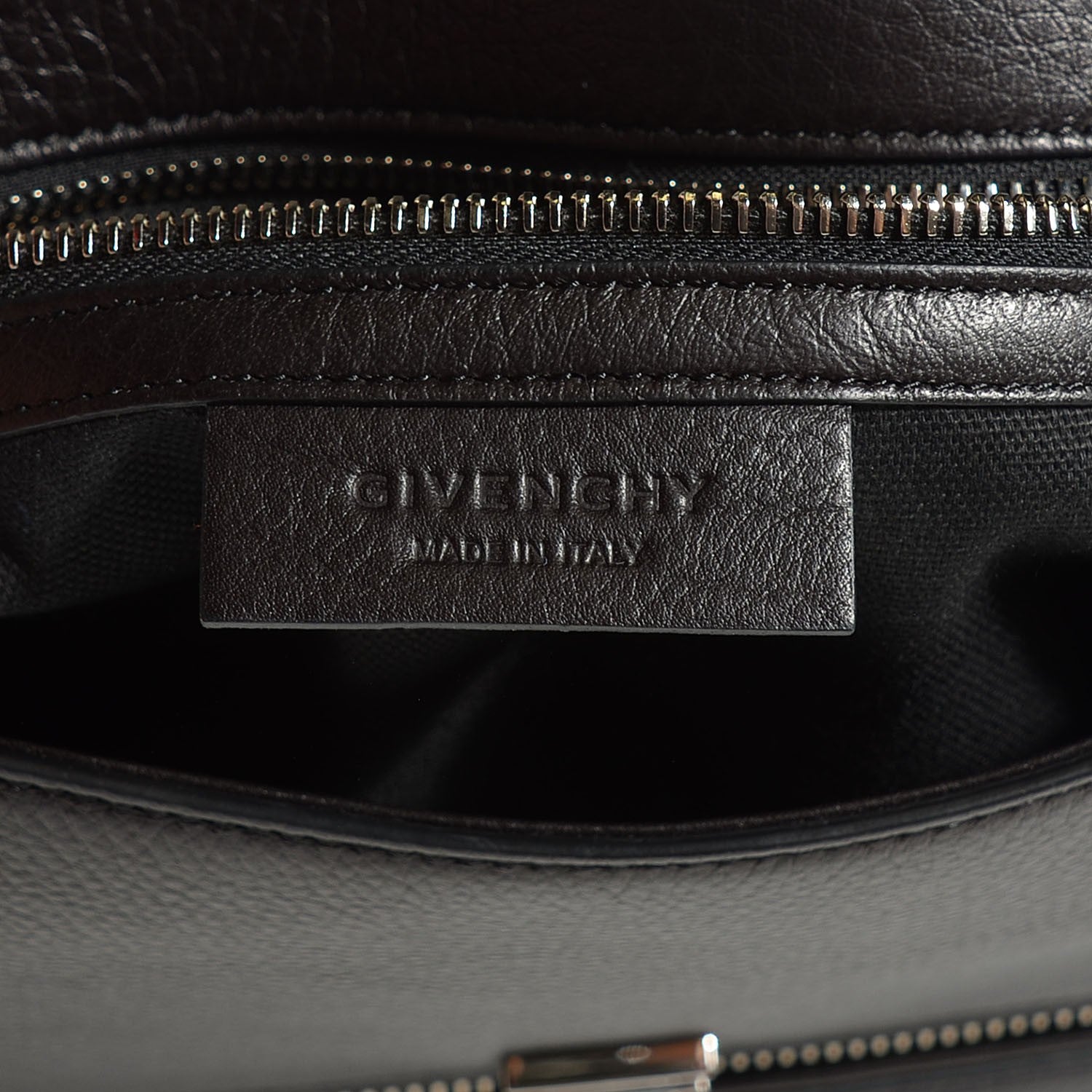 Givenchy Waxy Grained Calfskin Medium Pandora Pure Flap Bag Black 7 of 10