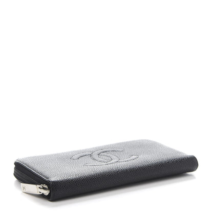 Chanel Caviar Large Timeless CC Zip Around Wallet Black 4 of 10