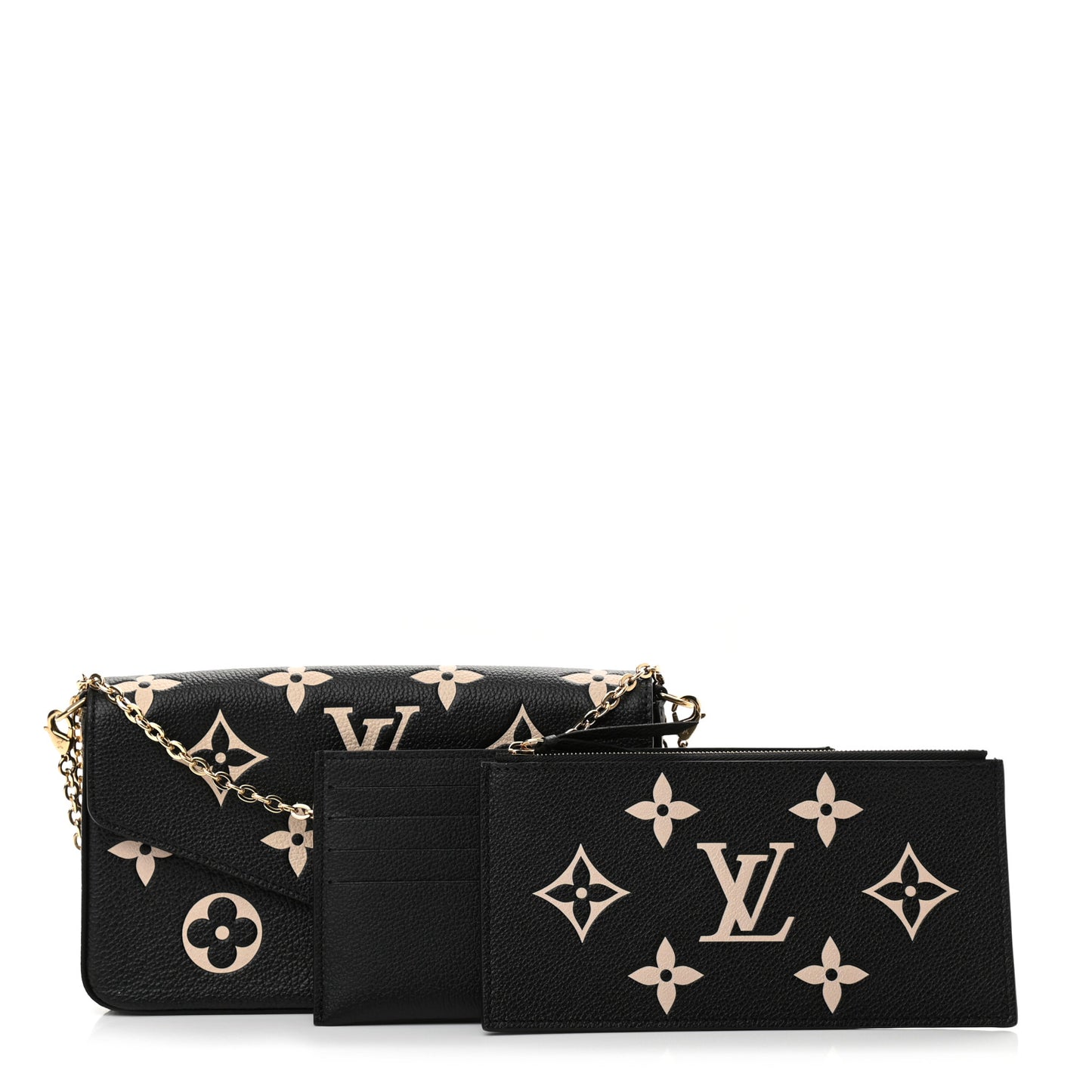 Empreinte Monogram Giant Felicie Pochette Black Beige
