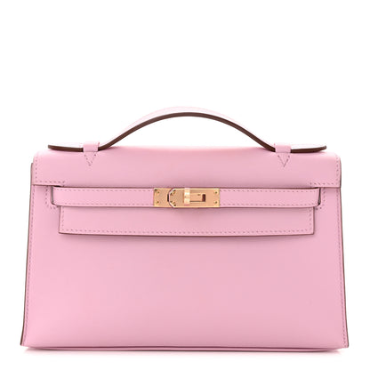 Hermes Swift Kelly Pochette Clutch Mauve Sylvestre 1 of 11