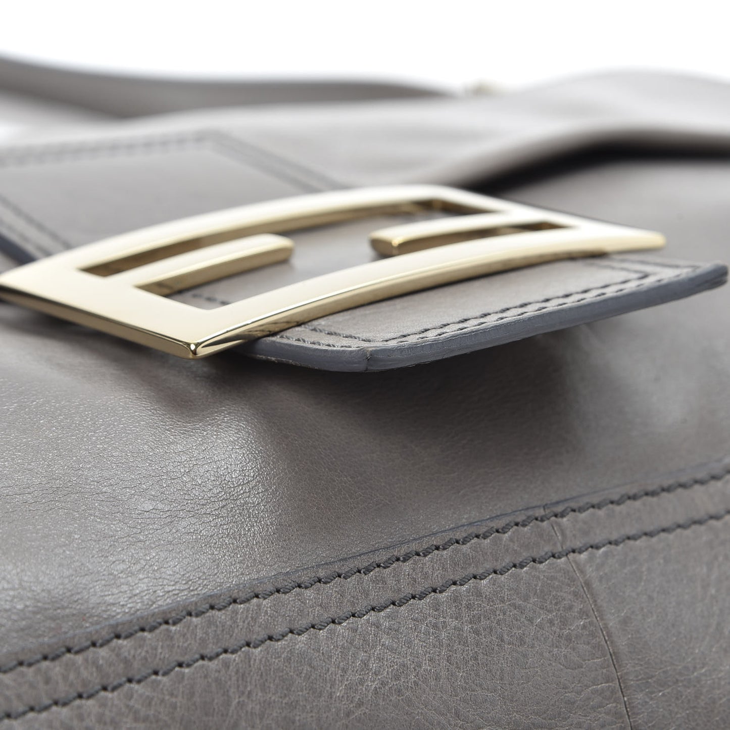 Vitello Acqua Large Convertible Baguette Grigio Scuro