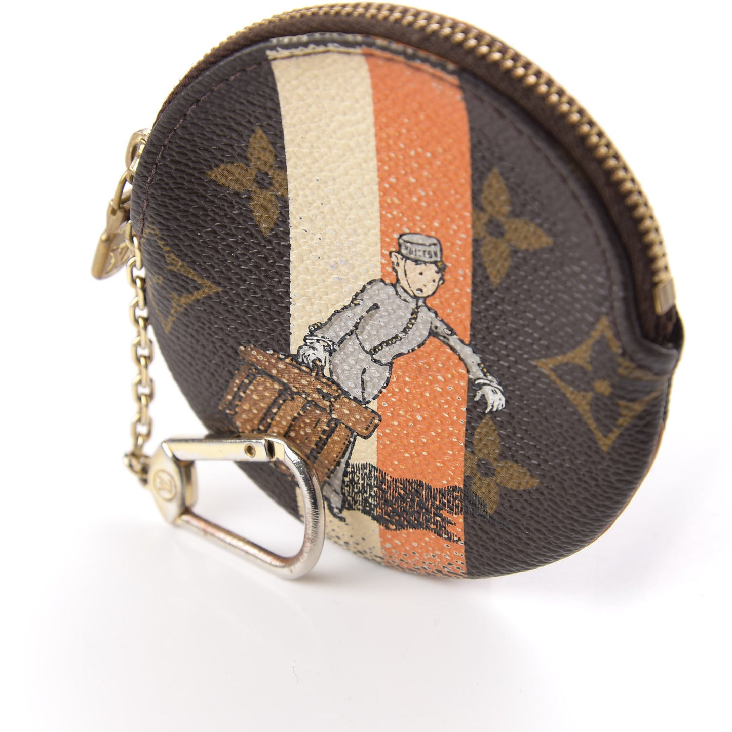 Monogram Groom Round Coin Purse