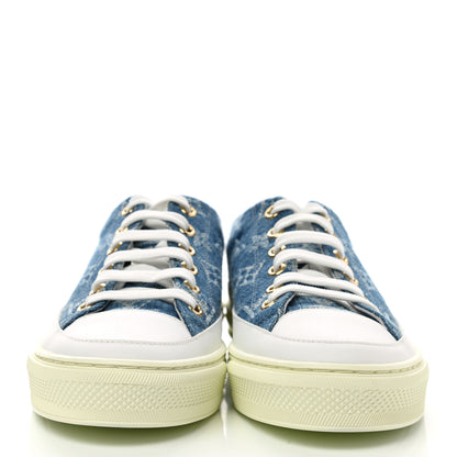 Louis Vuitton Denim Monogram Stellar Sneakers 34.5 Bleu Jeans Blue 2 of 8