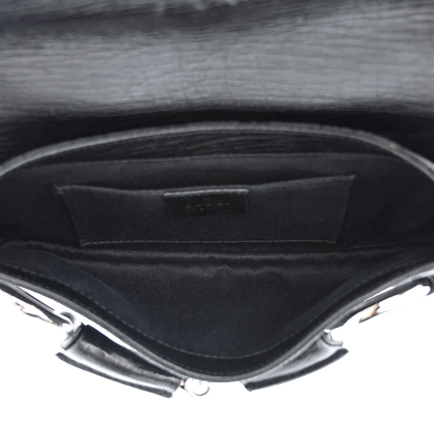 Gucci Monogram Horsebit Chain Clutch Black 5 of 12