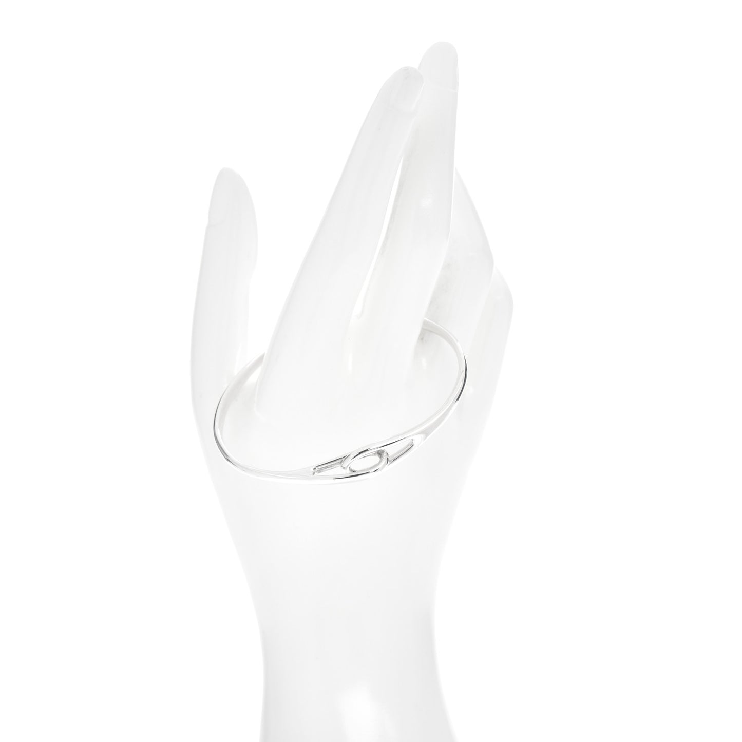 Sterling Silver Interlocking Loops Bangle Bracelet