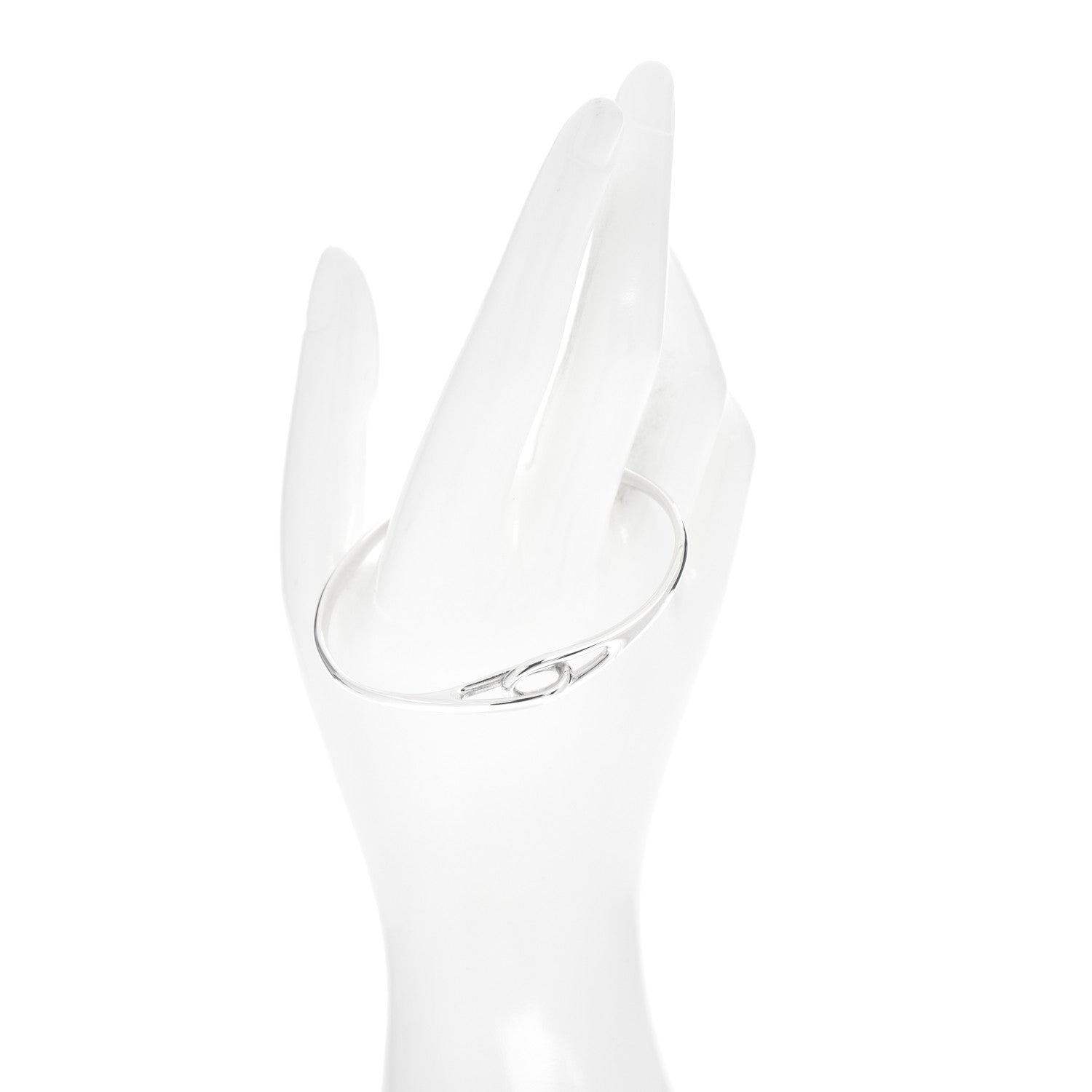 Tiffany Sterling Silver Interlocking Loops Bangle Bracelet 2 of 4