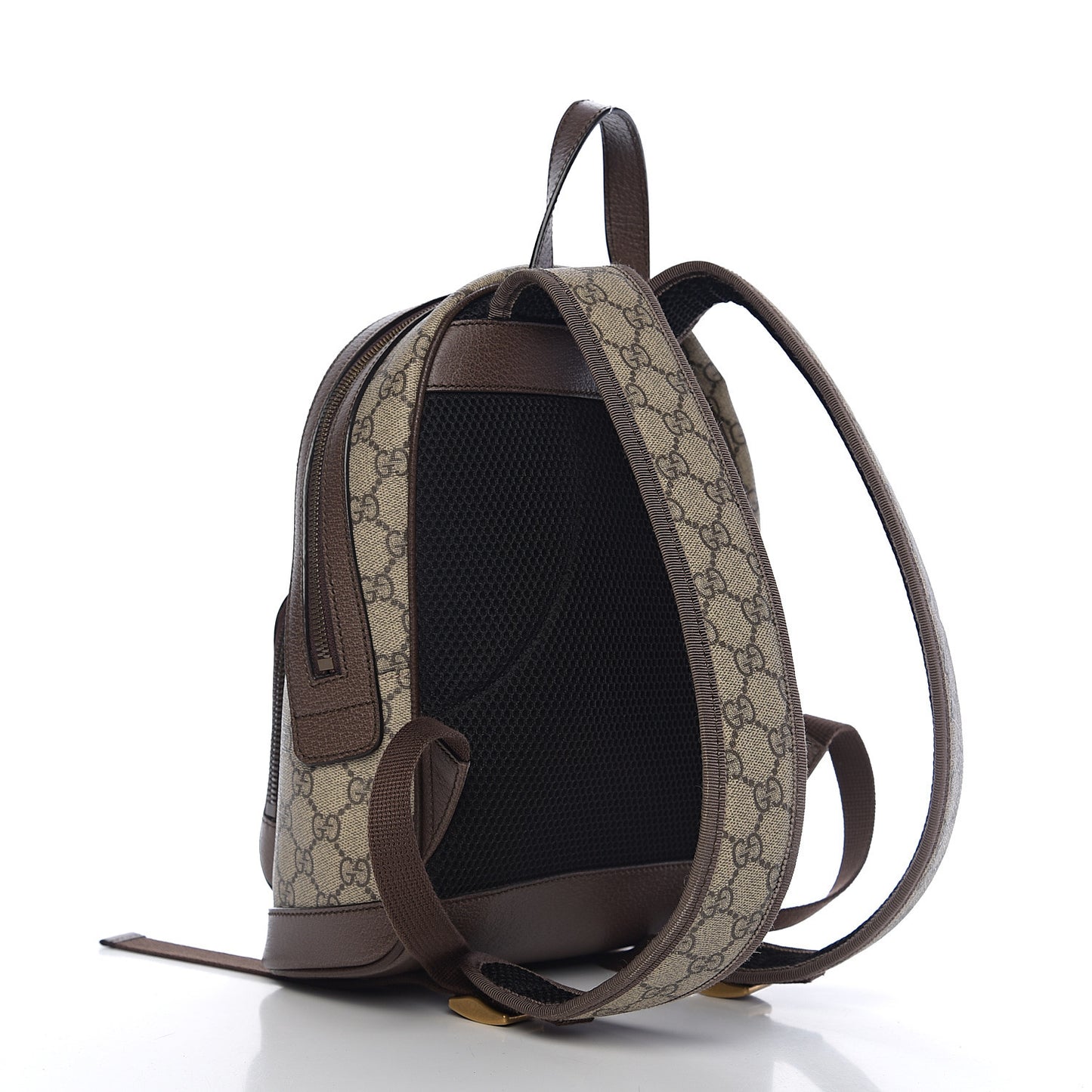 GG Supreme Monogram Calfskin Web Small Ophidia Day Backpack Beige Ebony New Acero