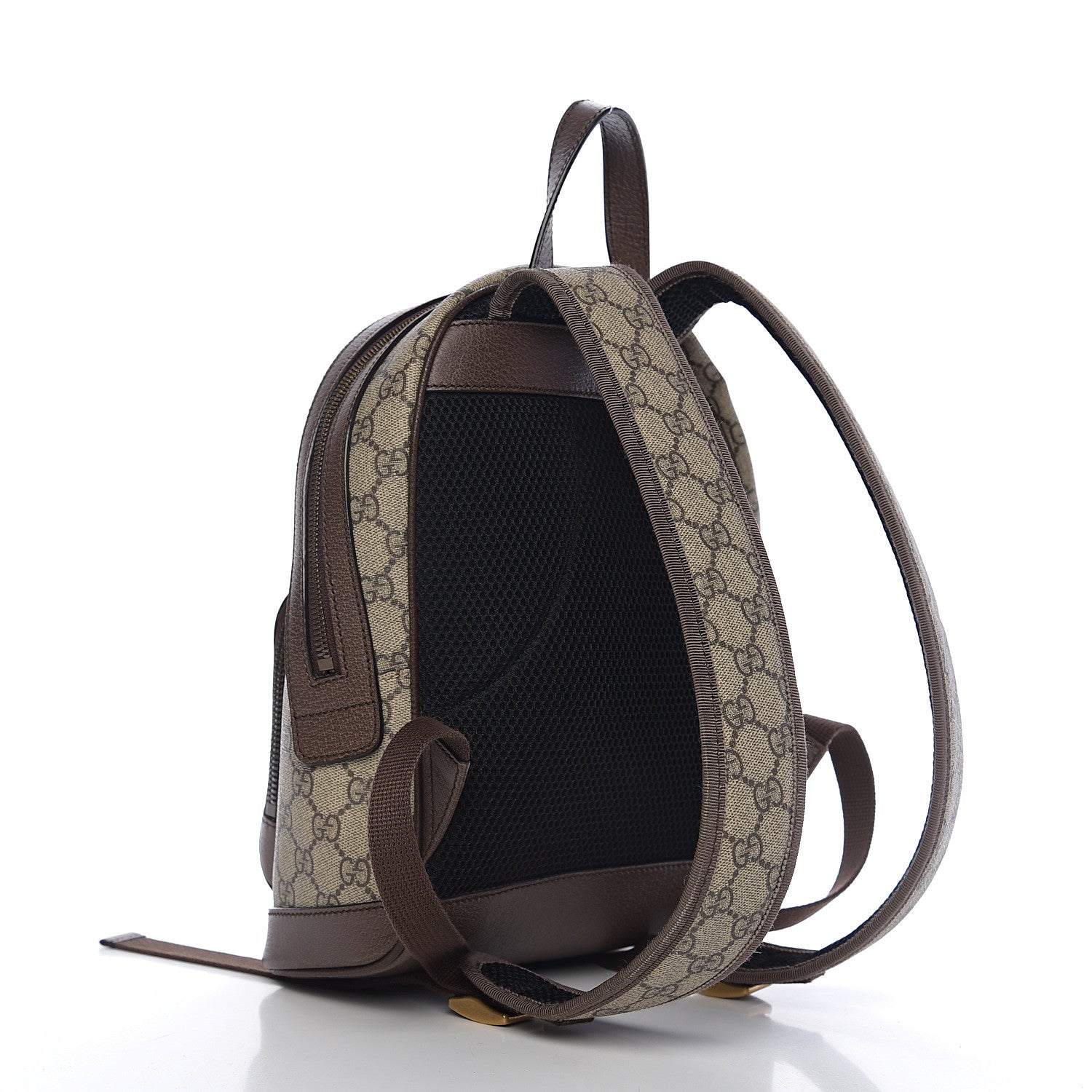 Gucci GG Supreme Monogram Calfskin Web Small Ophidia Day Backpack Beige Ebony New Acero 2 of 9