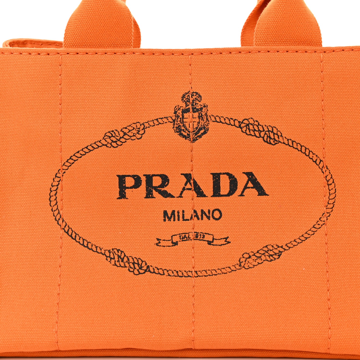 Prada Canapa Large Logo Tote Papaya 8 of 10