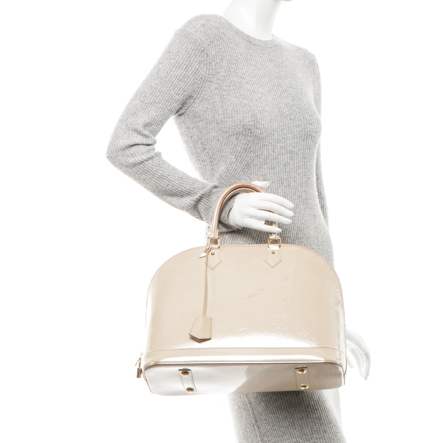 Louis Vuitton Vernis Alma GM Blanc Corail 2 of 15