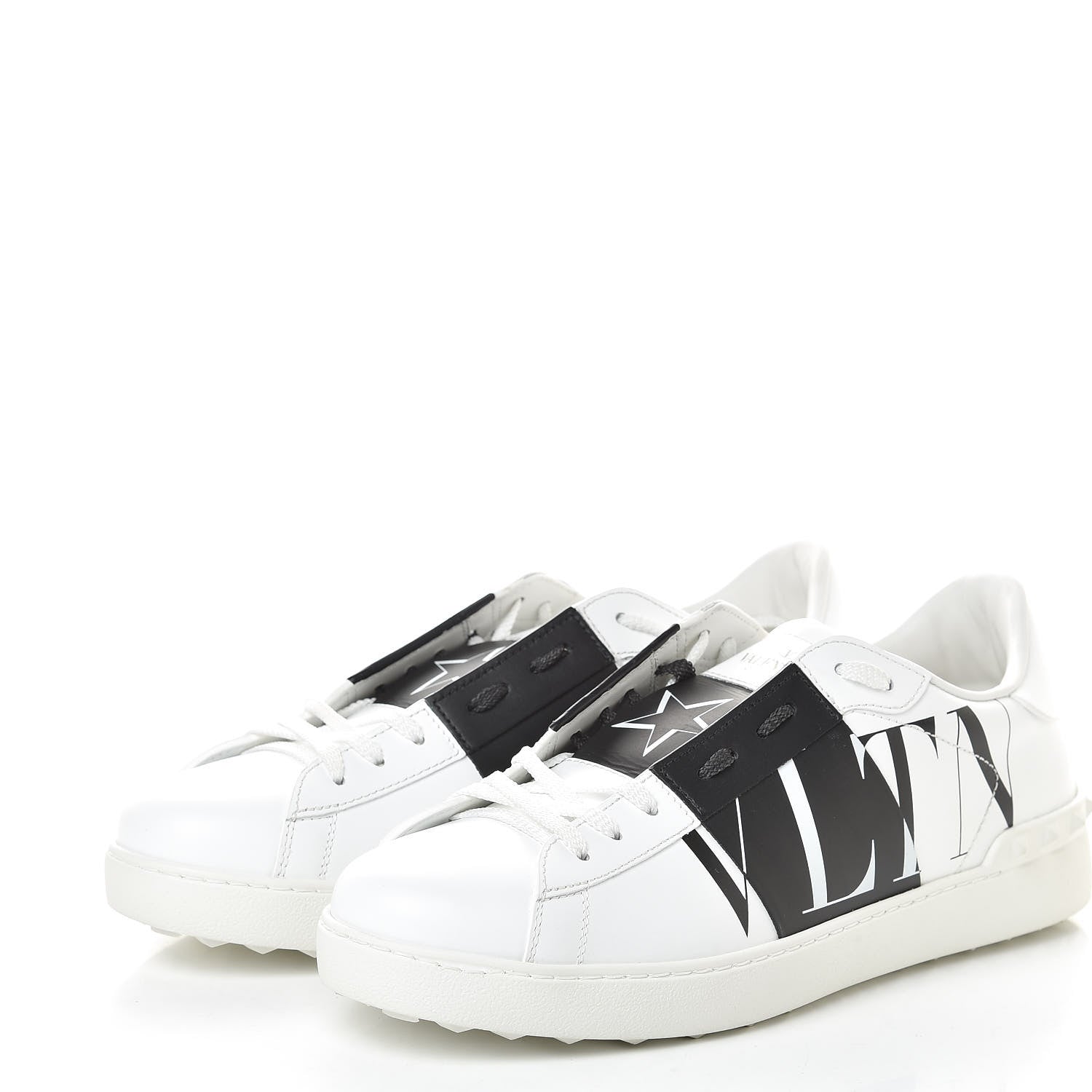Valentino Garavani Calfskin Star VLTN Mens Rockstud Open Sneakers 42.5 White 3 of 8