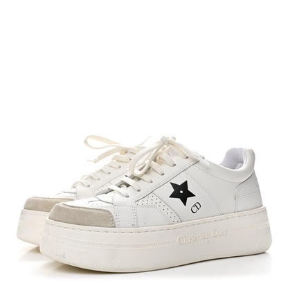 Christian Dior Calfskin Suede Dior Star Ors Platform Sneakers White Black 36.5 White Black 4 of 10