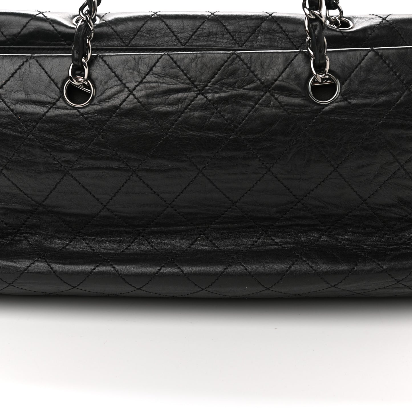 Lambskin Quilted Ritz Flap Bag Black