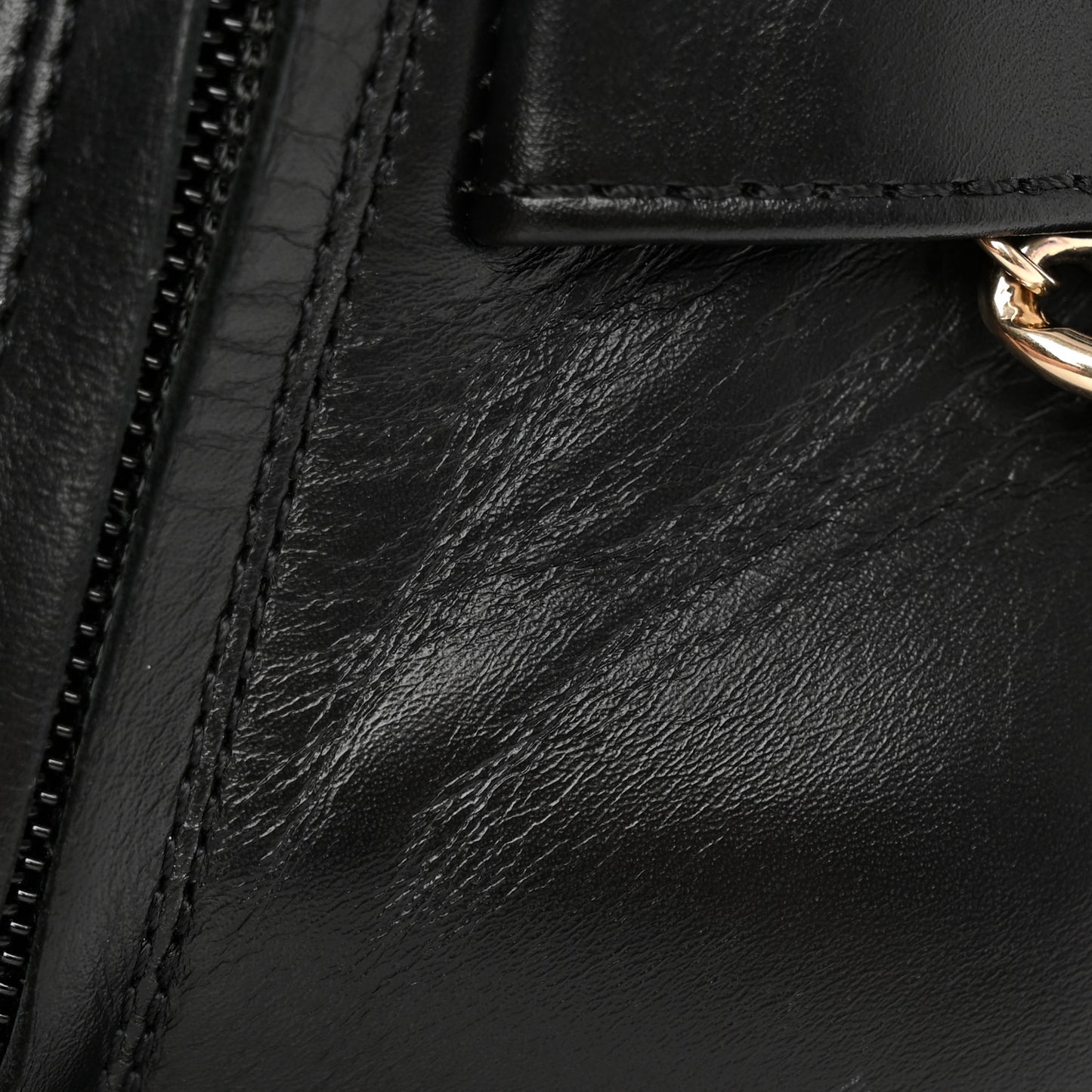 Calfskin Chain HIgh Boots 37.5 Black