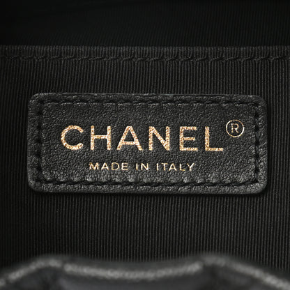 Chanel Caviar Quilted Rolled Up Bucket Drawstring Bag Black 5 of 10