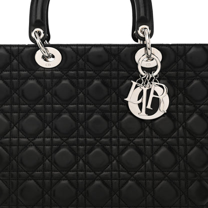 Christian Dior Lambskin Cannage Large Lady Dior Black 8 of 10