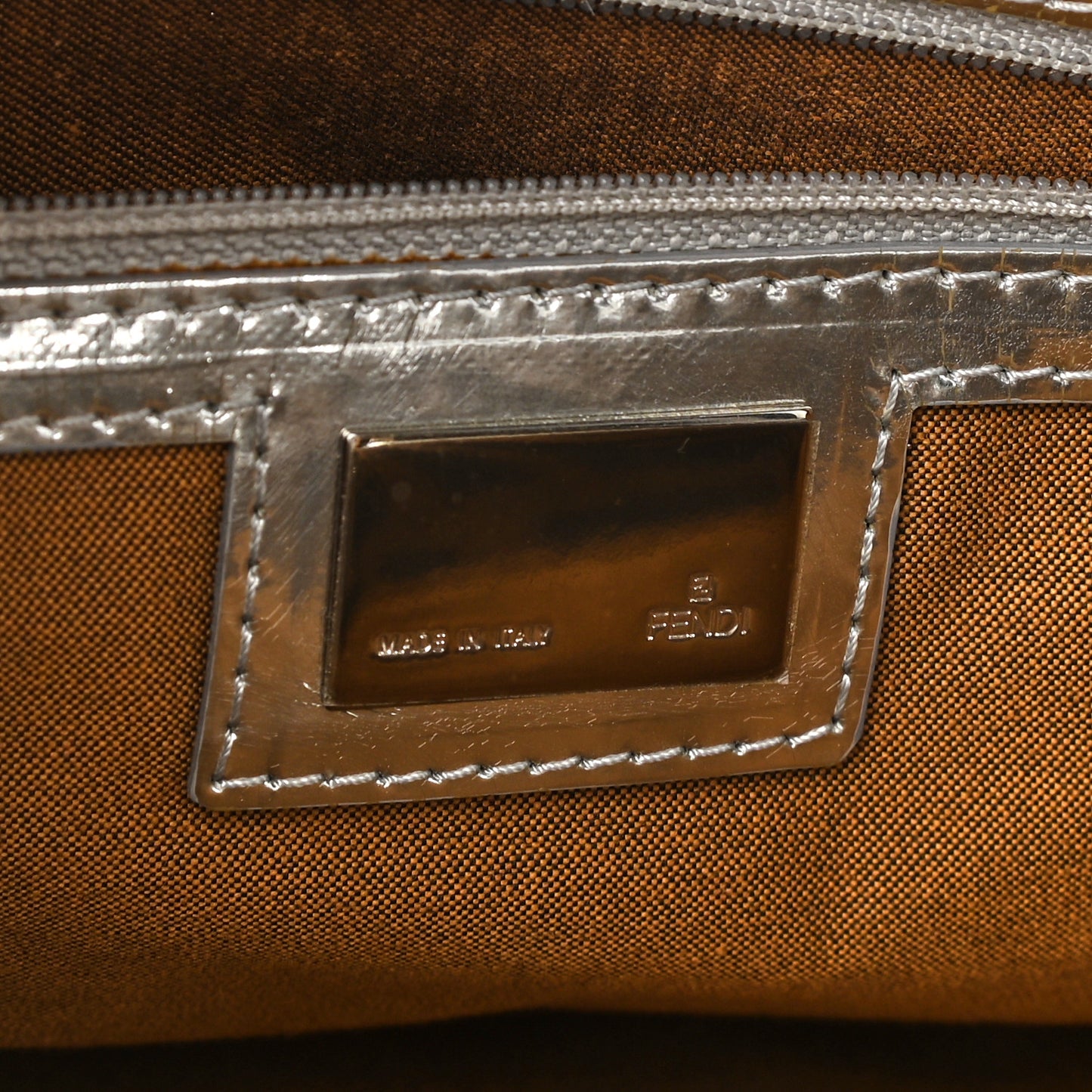 Zucca Shopper Tote Tobacco Argento