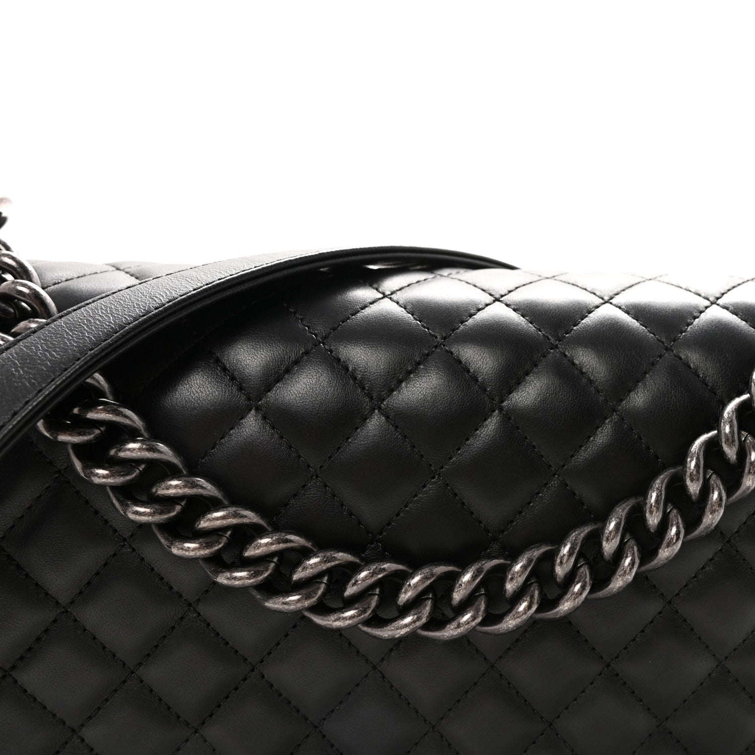Chanel Lambskin Quilted New Medium Boy Flap Black 8 of 10