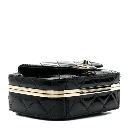Chanel Patent Calfskin Quilted Mini Camera Case Black 4 of 11