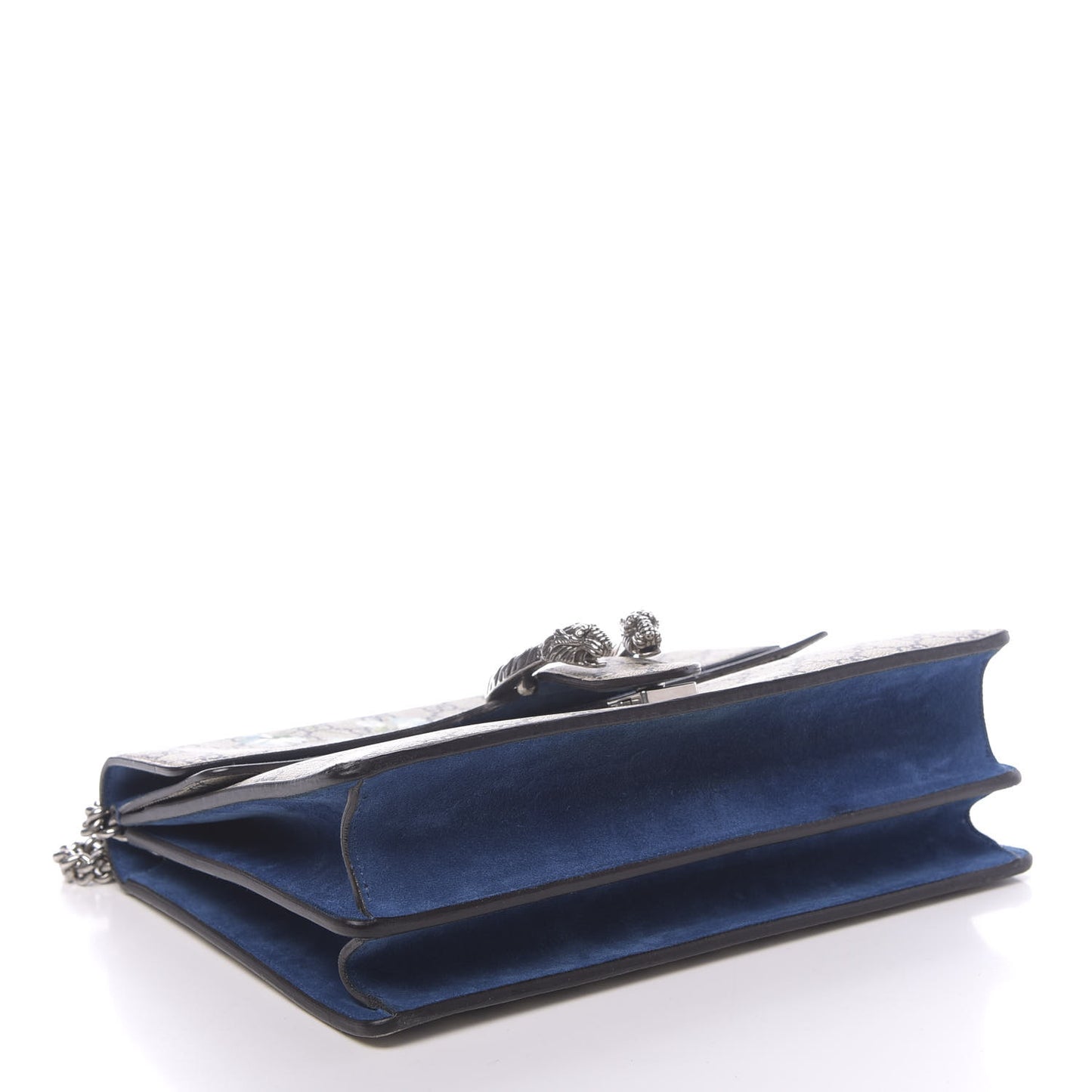 GG Supreme Monogram Blooms Medium Dionysus Shoulder Bag Beige Navy Vintage Blue