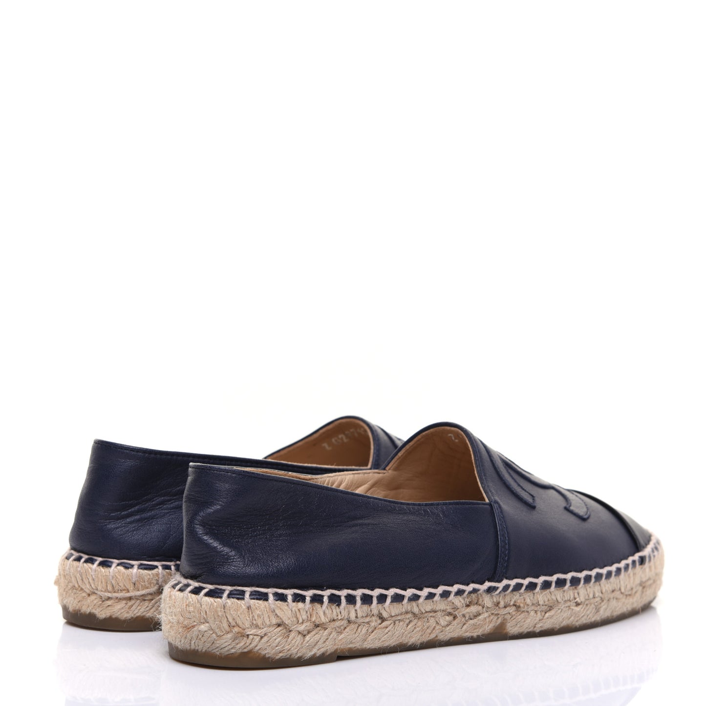 Lambskin CC Espadrilles 38 Navy Black