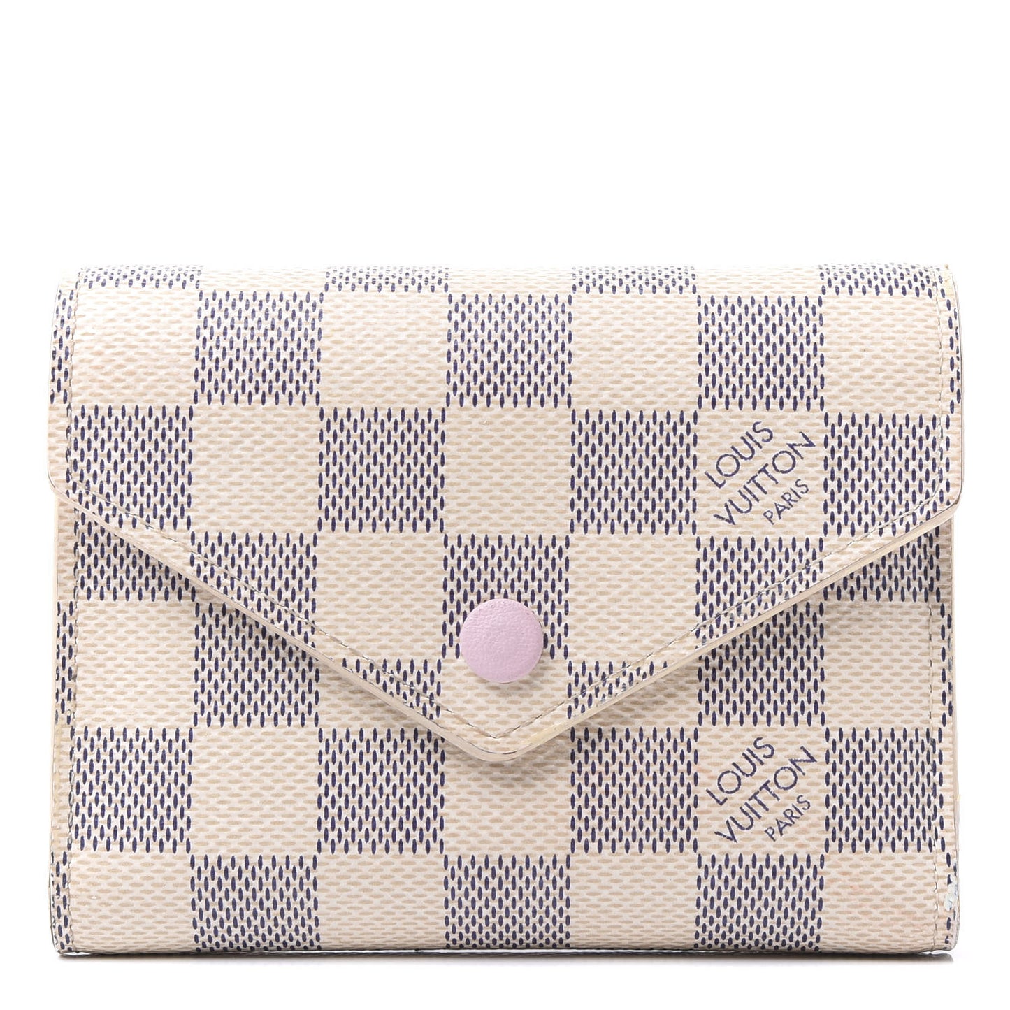Damier Azur Victorine Wallet Rose Ballerine