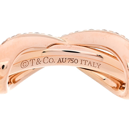 Tiffany 18K Rose Gold Diamond Infinity Ring 52 6 4 of 4