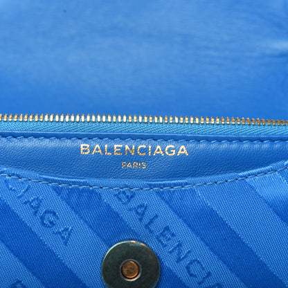 Balenciaga Nylon Jacquard Diagonal Logo S BB Round Shoulder Bag Bleu 6 of 9