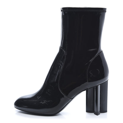 Louis Vuitton Patent Silhouette Ankle Boots 37 Black 1 of 8