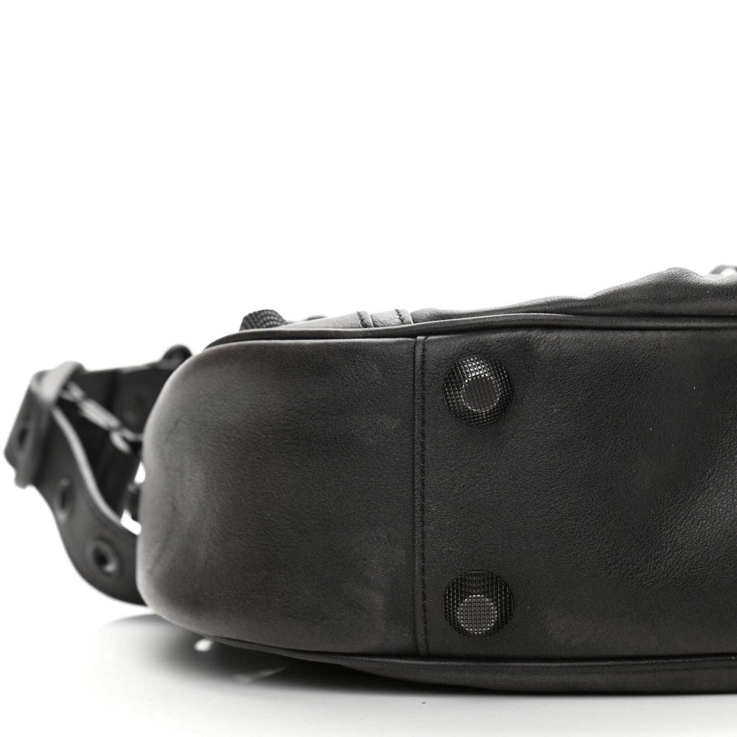 Used Calfskin Small Le Cagole Shoulder Bag Black
